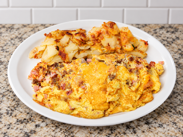 Mushroom & Cheese Omelet.
