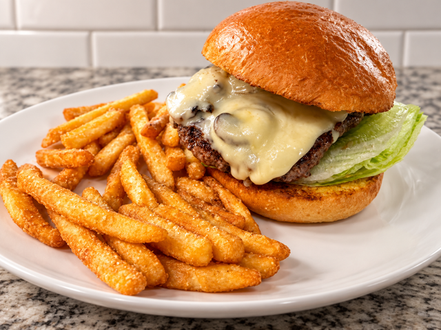 Moonshot Mushroom Hamburger.