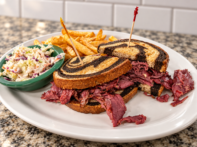 Pastrami Dealer Sandwich.