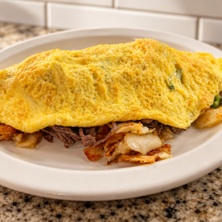 Philly Cheesesteak Omelet