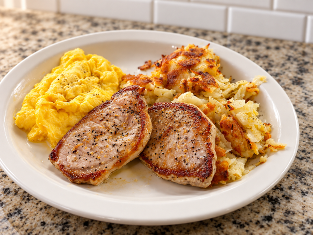 #14 Pork Chops & Eggs.