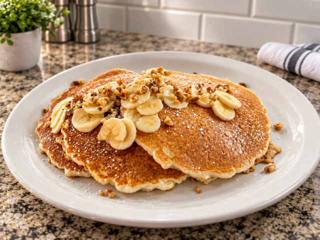 Banana Nut Buttermilk Stack.
