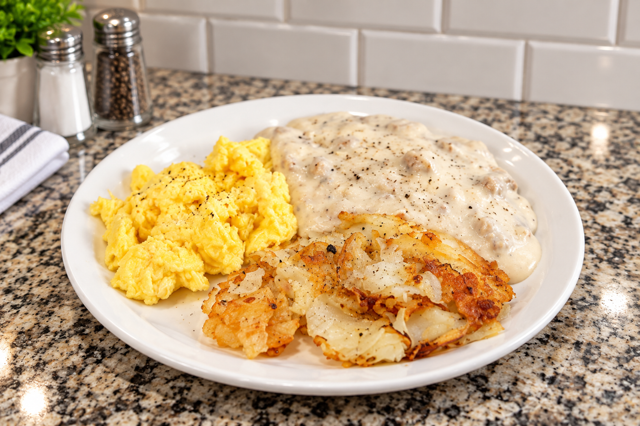 Egg, Biscuits & Gravy.