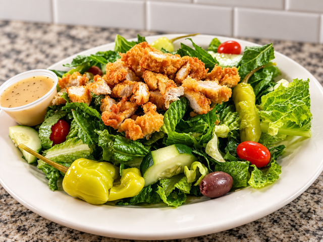 Chicken Strip Salad.