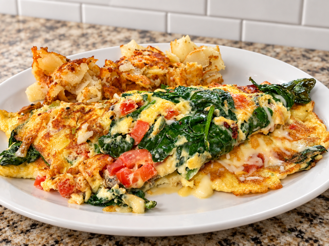 Spinach & Feta Omelet.